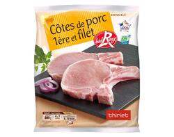 Côtes de porc 1ère et filet Label Rouge 800g