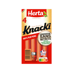 Saucisses KNACKI® Conservation Sans Nitrite x4