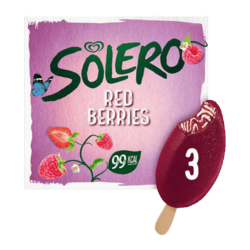 Solero Red Berries Ice Cream 3 X 90ml
