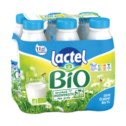Lactel Bio 6x1L demi-écrémé