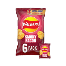 Walkers Smoky Bacon Crisps 6X25g
