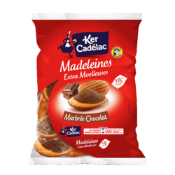 Madeleines Extra Moelleuses Marbrée Chocolat
