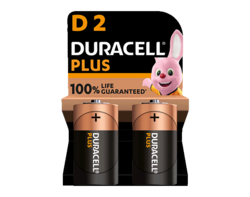 Duracell Plus 100% D X2