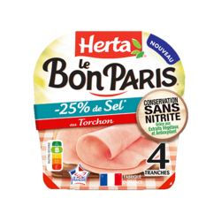 Le Bon Paris® au torchon Sel réduit* Conservation Sans Nitrite 4T