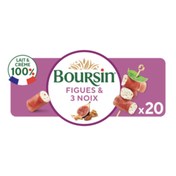 Boursin apéritif roulés figues et 3 noix