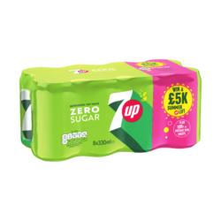 7UP Zero Sugar Lemon & Lime Cans 8 x 330ml