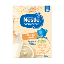 Nestle Baby Cereals Riz Vanille - sans gluten 250g