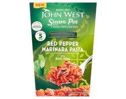 Basil Tuna with Red Pepper Marinara Pasta