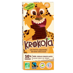 Chocolat noir 56% céréales croustillantes - bio