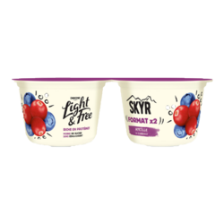 Skyr Lit de Fruits Canneberge & Myrtille