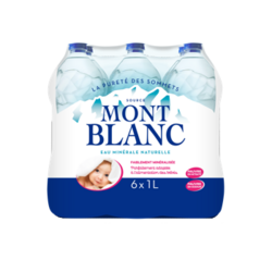 PACK EAU MINERALE NATURELLE MONT BLANC 6X1L