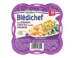 Duo d'épinards, carottes et petits macaroni