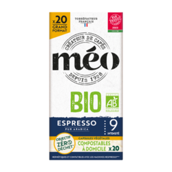 Méo Espresso Bio Capsules Home Compost x20