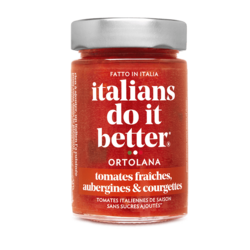 Ortolana - Tomates fraîches, aubergines & courgettes 190g