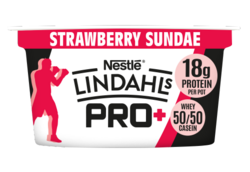 Lindahls Pro+ Kvarg Strawberry Sundae High Protein Yogurt 150g