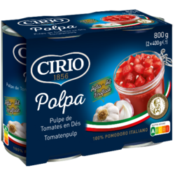 Polpa à l'ail 2x400g