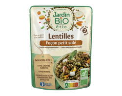 Lentilles façon petit salé