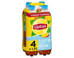 Lipton Ice Tea Zero Saveur Pêche 4x1,5L