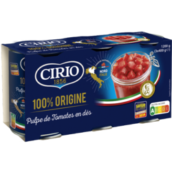 Pulpe en dés Origine Nord Italie 3x400g