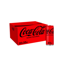Coca-Cola sans sucres canettes 20x33CL