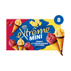 Mini Cônes Extrême Citron Fruits Rouges X8