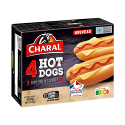 Le hot dog x4 - saveur ketchup