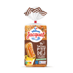 Tartines P'tit Dej A la farine complète 14tr