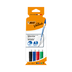 BIC® Velleda® 1721 Whiteboard Markers Assorted - Pack of 4
