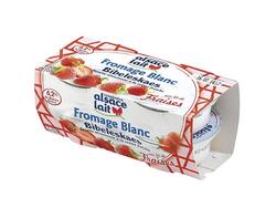 Fromage blanc sur lit de fraises Alsace Lait