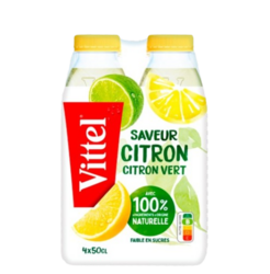 VITTEL® 100% NATURELLE Goût Citron/Citron Vert 4x50cl