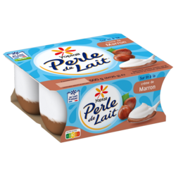 Perle de Lait Sur lit de crème de Marron 4x125g