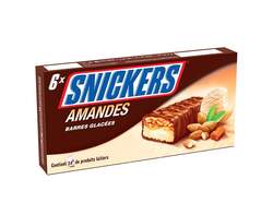 Boîte de 6 barres glacées Snickers Amandes