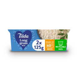 Tilda Pots Long Grain Rice 2 x 125g