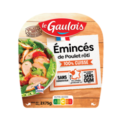 Emincés de cuisse de poulet rôti