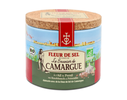 Boîte fleur de sel Ail et Persil BIO 125g