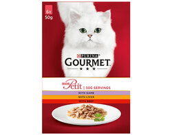 Gourmet Mon Petit Game, Liver & Beef 6x50g