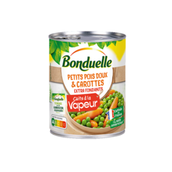 Petits Pois Carottes vapeur - 610g