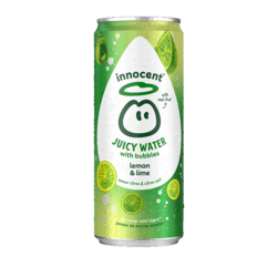 Juicy water bubbles lemon and lime 330ml