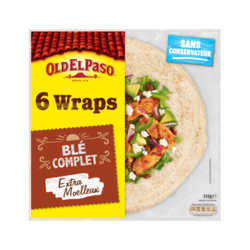 Wraps de blé complet x6 Old El Paso