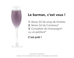 Recette cocktail avec alcool : Bulle de Violette