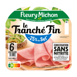 Le Tranché Fin -25% de Sel Conservation sans Nitrite 6TR