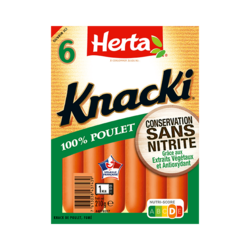 KNACKI® x6 Poulet Conservation Sans Nitrite