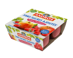Sans Sucres Ajoutés* Pomme Framboise x4