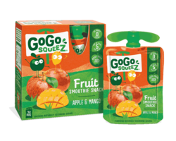 GoGo squeeZ Fruit Smoothie Snack Apple Mango 4x90g