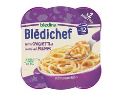 Petits spaghetti et crème de légumes x2