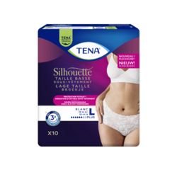 TENA Silhouette Normal Taille Basse Blanc L x10