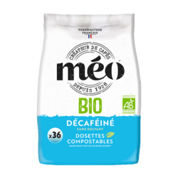 Méo Décaféiné sans solvant Bio Dosettes x36
