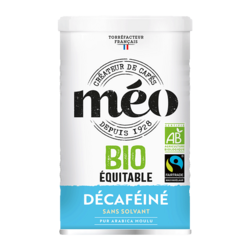 Méo Décaféiné sans solvant Bio Équitable Moulu Boîte 250g