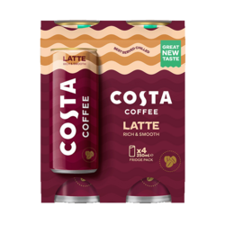 Costa Coffee Latte Multipack 4x250ml