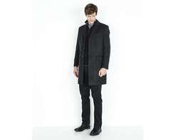 Manteau homme drap de laine chevrons droit, ELSING - 250€